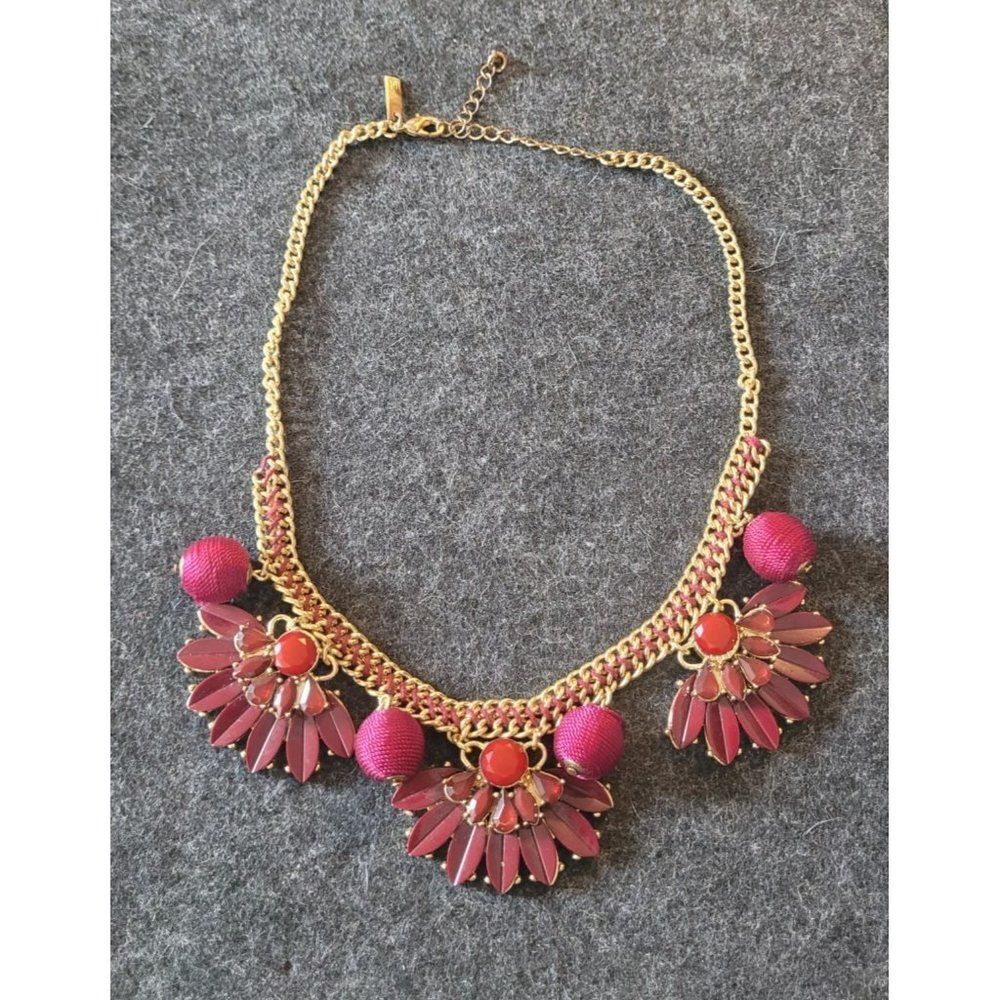 INC Whimsical Intricate Crimson Plastron Styled Necklace!